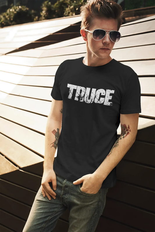 truce Men's Retro T shirt Black Birthday Gift 00553