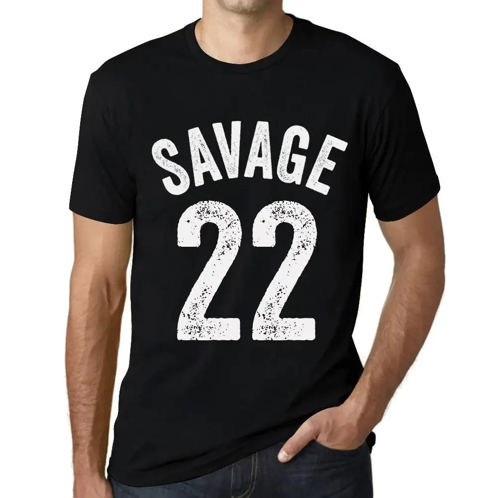 Men's Graphic T-Shirt Savage 22 22nd Birthday Anniversary 22 Year Old Gift 2002 Vintage Eco-Friendly Short Sleeve Novelty Tee