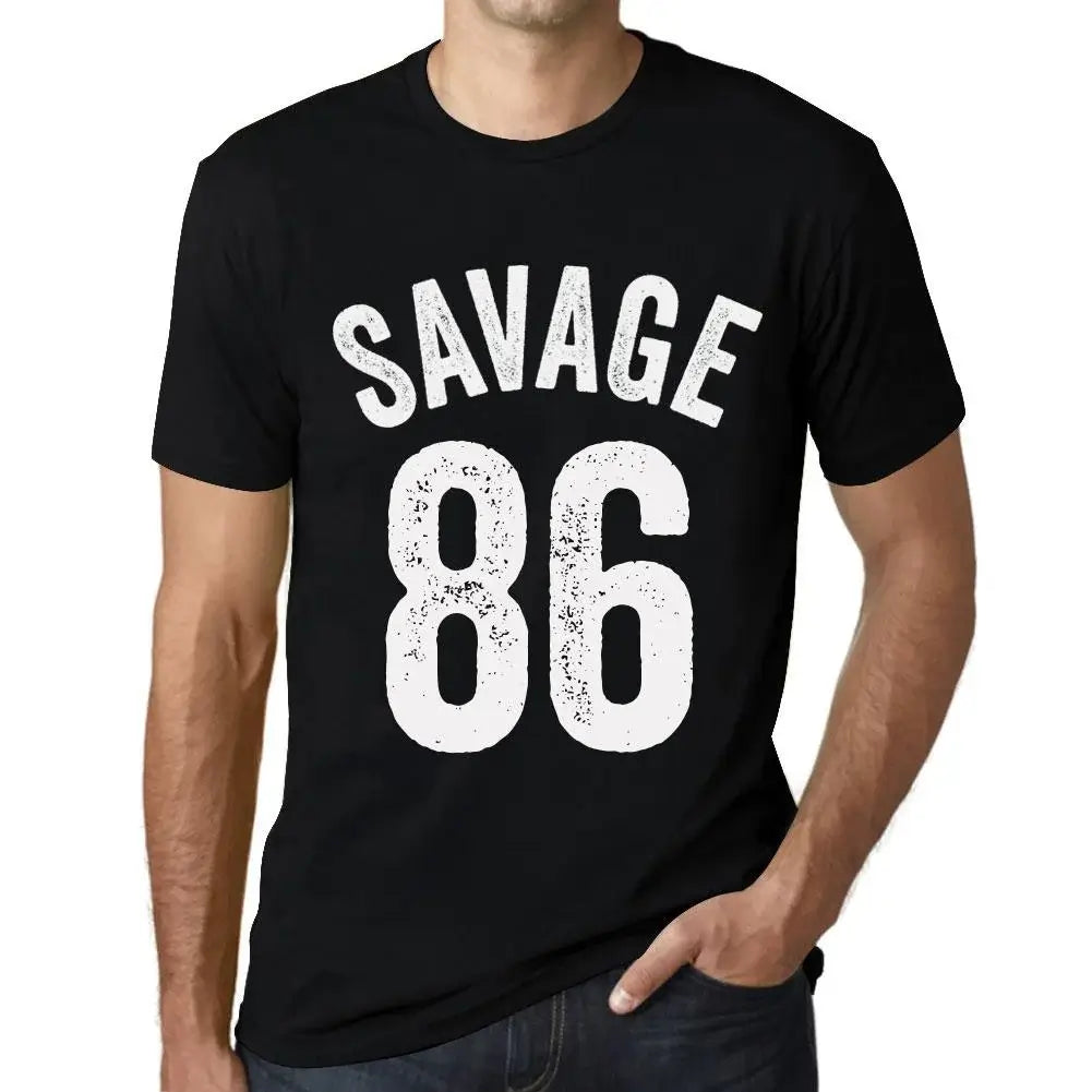 Men's Graphic T-Shirt Savage 86 86th Birthday Anniversary 86 Year Old Gift 1938 Vintage Eco-Friendly Short Sleeve Novelty Tee