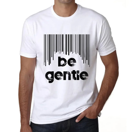 Men's Graphic T-Shirt Barcode Be Gentle Eco-Friendly Limited Edition Short Sleeve Tee-Shirt Vintage Birthday Gift Novelty
