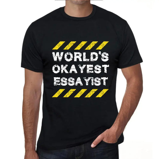 Men's Graphic T-Shirt Worlds Okayest Essayist Eco-Friendly Limited Edition Short Sleeve Tee-Shirt Vintage Birthday Gift Novelty
