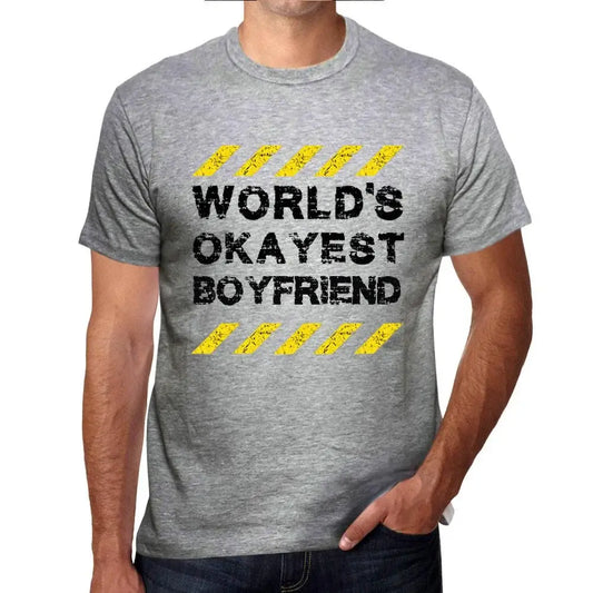 Men's Graphic T-Shirt Worlds Okayest Boyfriend Eco-Friendly Limited Edition Short Sleeve Tee-Shirt Vintage Birthday Gift Novelty