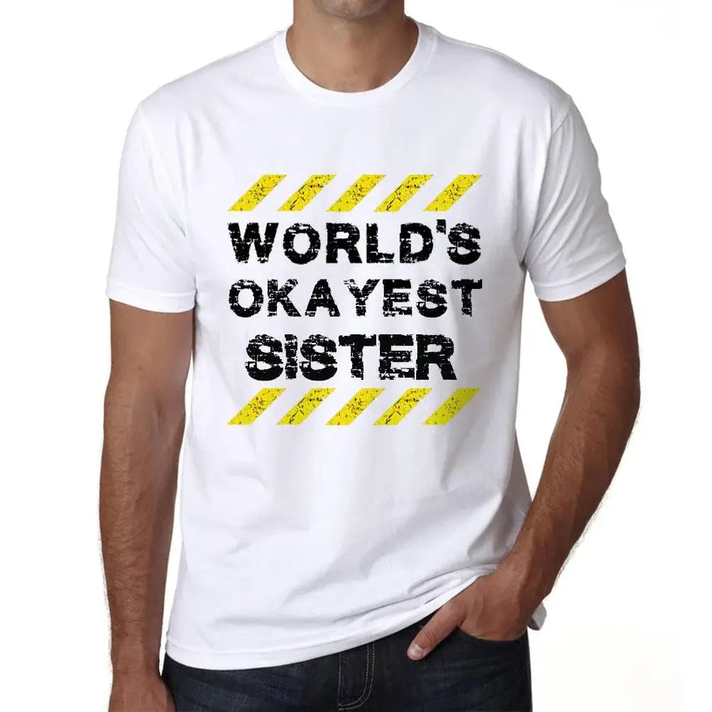 Men's Graphic T-Shirt Worlds Okayest Sister Eco-Friendly Limited Edition Short Sleeve Tee-Shirt Vintage Birthday Gift Novelty