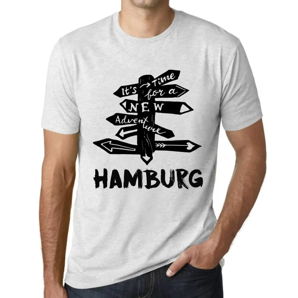 Men's Graphic T-Shirt It’s Time For A New Adventure In Hamburg Eco-Friendly Limited Edition Short Sleeve Tee-Shirt Vintage Birthday Gift Novelty
