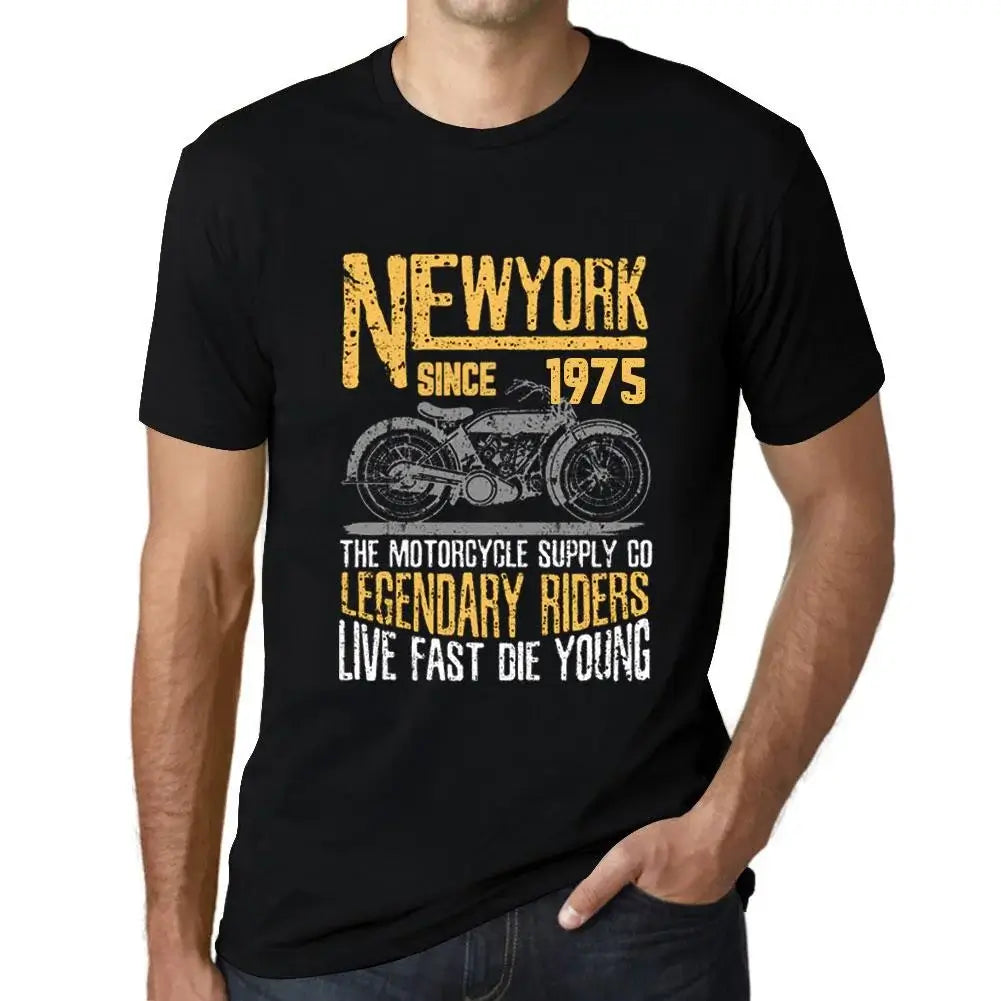 Men's Graphic T-Shirt Motorcycle Legendary Riders Since 1975 49th Birthday Anniversary 49 Year Old Gift 1975 Vintage Eco-Friendly Short Sleeve Novelty Tee