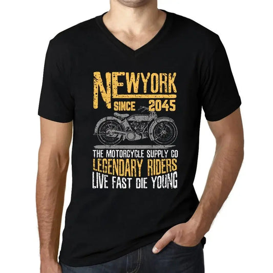 Men's Graphic T-Shirt V Neck Motorcycle Legendary Riders Since 2045