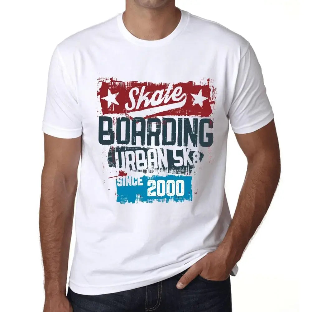 Men's Graphic T-Shirt Urban Skateboard Since 2000 24th Birthday Anniversary 24 Year Old Gift 2000 Vintage Eco-Friendly Short Sleeve Novelty Tee