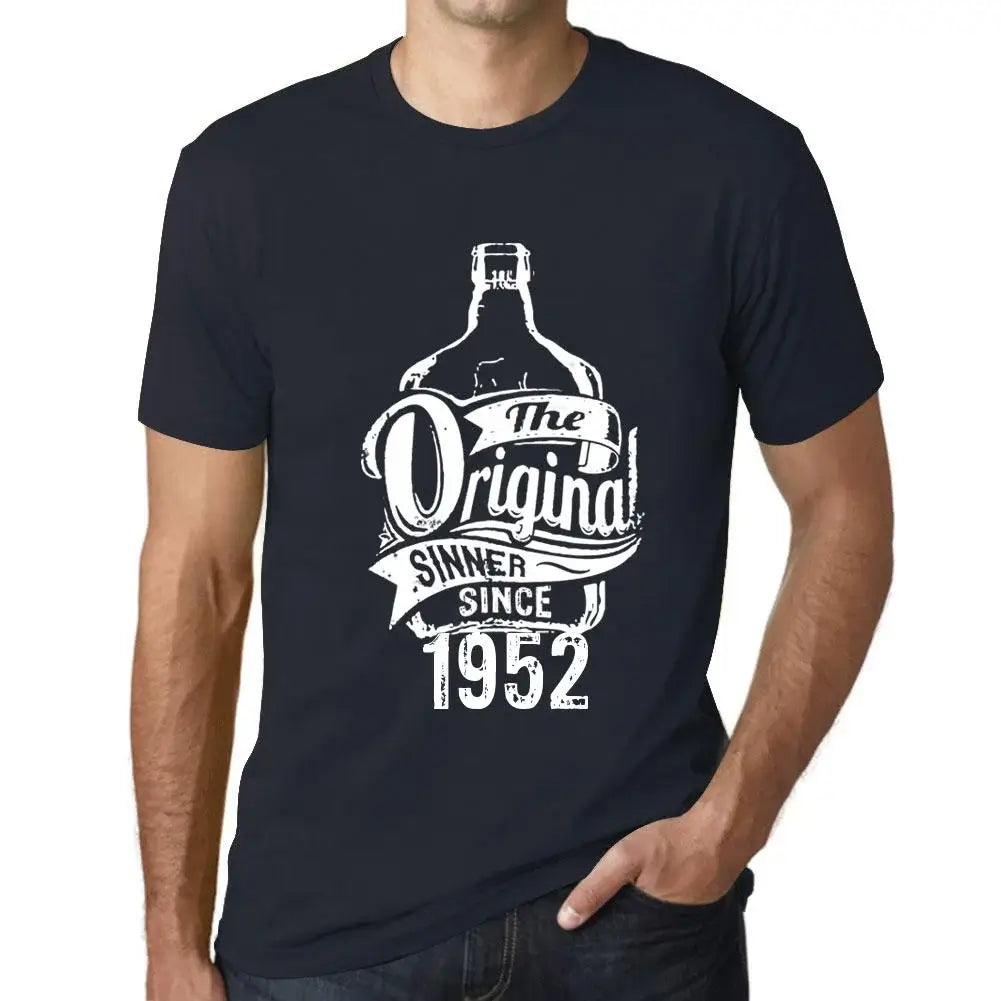 Men's Graphic T-Shirt The Original Sinner Since 1952 72nd Birthday Anniversary 72 Year Old Gift 1952 Vintage Eco-Friendly Short Sleeve Novelty Tee