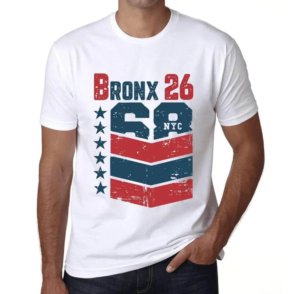 Men's Graphic T-Shirt Bronx 26 26th Birthday Anniversary 26 Year Old Gift 1998 Vintage Eco-Friendly Short Sleeve Novelty Tee