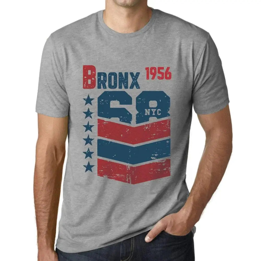 Men's Graphic T-Shirt Bronx 1956 68th Birthday Anniversary 68 Year Old Gift 1956 Vintage Eco-Friendly Short Sleeve Novelty Tee