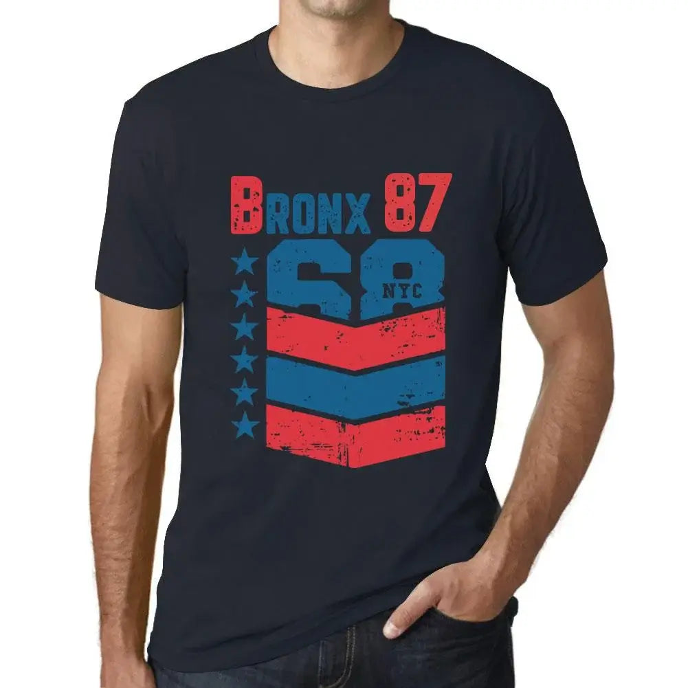 Men's Graphic T-Shirt Bronx 87 87th Birthday Anniversary 87 Year Old Gift 1937 Vintage Eco-Friendly Short Sleeve Novelty Tee