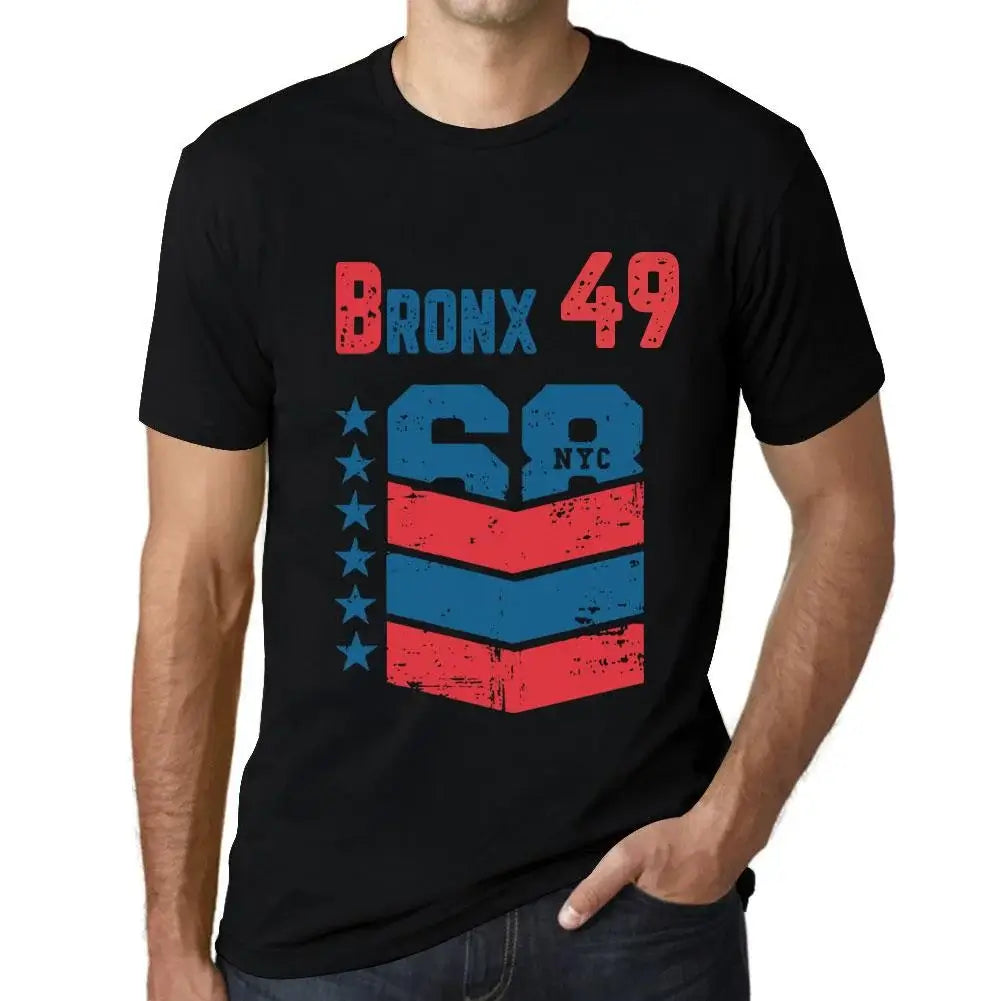 Men's Graphic T-Shirt Bronx 49 49th Birthday Anniversary 49 Year Old Gift 1975 Vintage Eco-Friendly Short Sleeve Novelty Tee