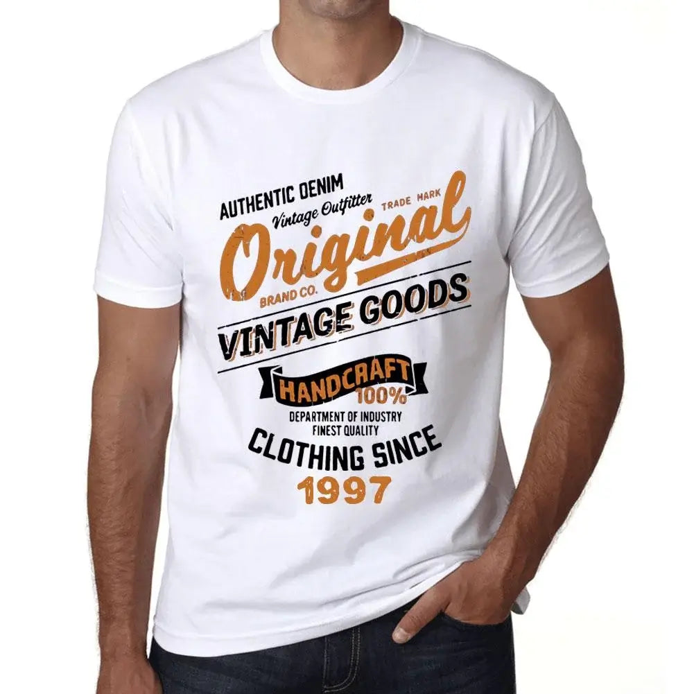 Men's Graphic T-Shirt Original Vintage Clothing Since 1997 27th Birthday Anniversary 27 Year Old Gift 1997 Vintage Eco-Friendly Short Sleeve Novelty Tee