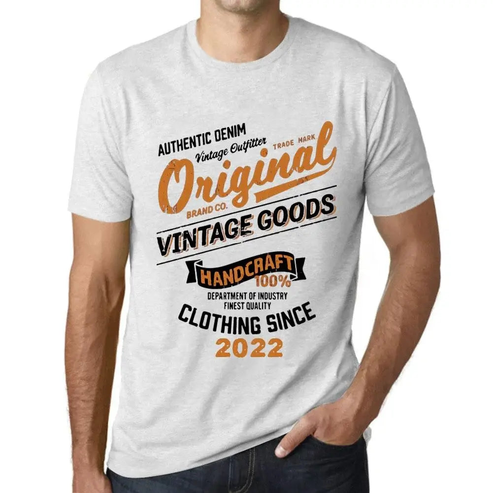 Men's Graphic T-Shirt Original Vintage Clothing Since 2022 2nd Birthday Anniversary 2 Year Old Gift 2022 Vintage Eco-Friendly Short Sleeve Novelty Tee