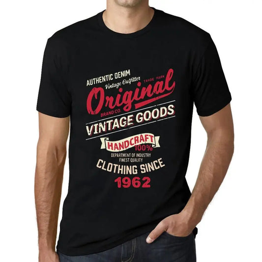 Men's Graphic T-Shirt Original Vintage Clothing Since 1962 62nd Birthday Anniversary 62 Year Old Gift 1962 Vintage Eco-Friendly Short Sleeve Novelty Tee
