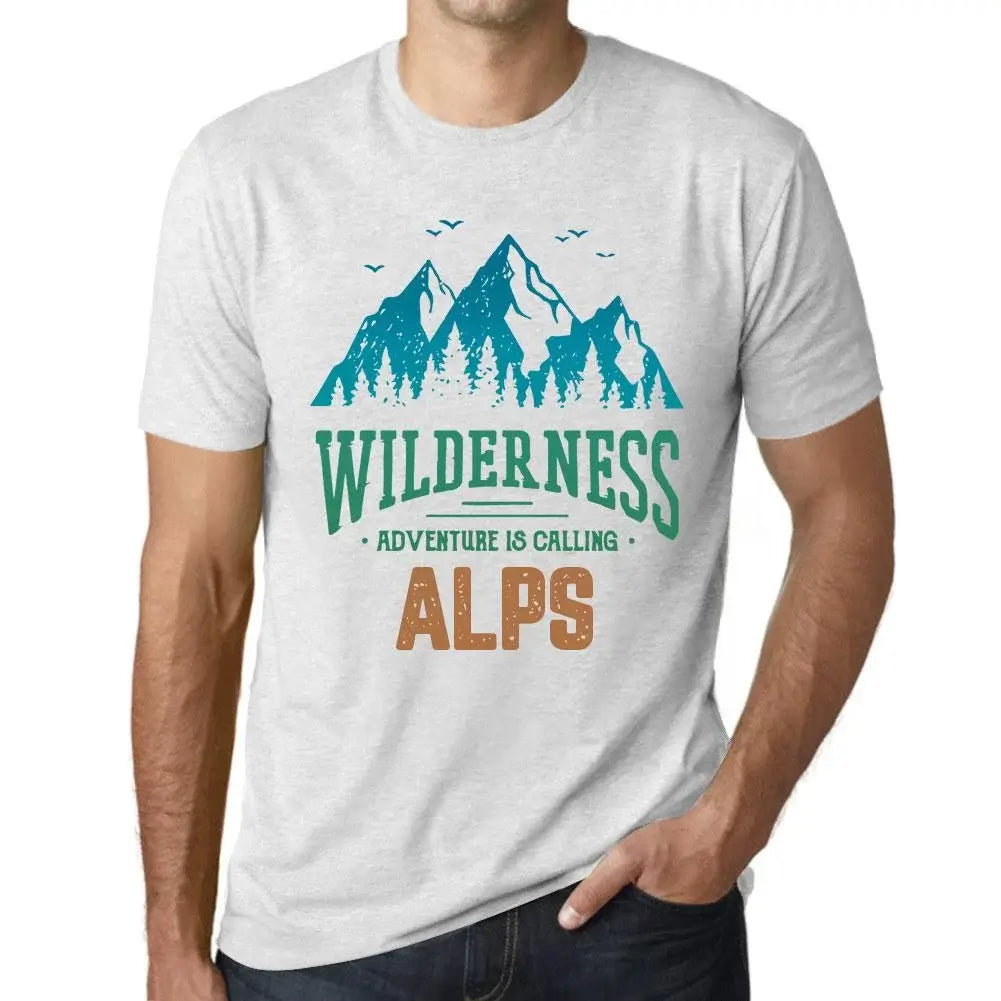 Men's Graphic T-Shirt Wilderness, Adventure Is Calling Alps Eco-Friendly Limited Edition Short Sleeve Tee-Shirt Vintage Birthday Gift Novelty