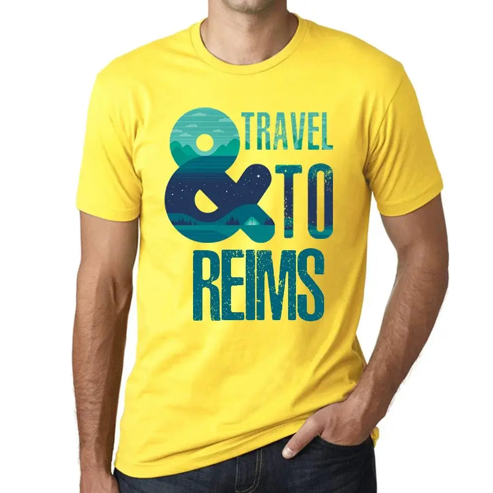 Men's Graphic T-Shirt And Travel To Reims Eco-Friendly Limited Edition Short Sleeve Tee-Shirt Vintage Birthday Gift Novelty