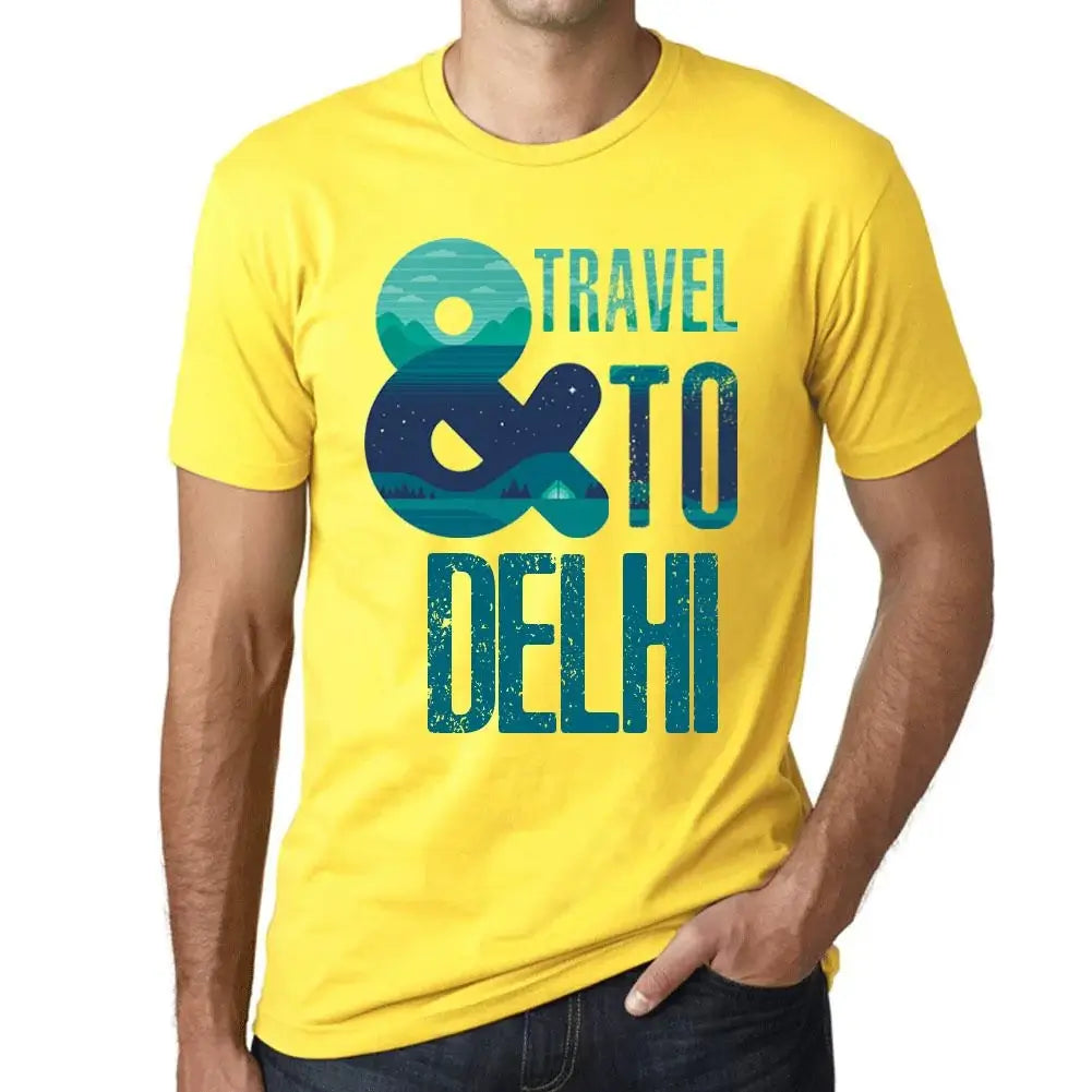 Men's Graphic T-Shirt And Travel To Delhi Eco-Friendly Limited Edition Short Sleeve Tee-Shirt Vintage Birthday Gift Novelty