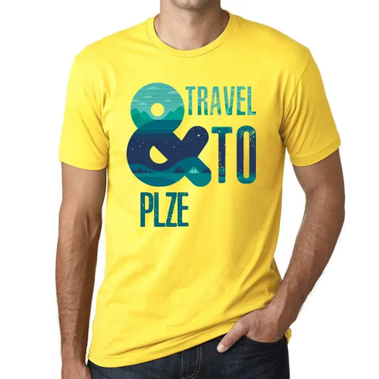 Men's Graphic T-Shirt And Travel To Plzeň Eco-Friendly Limited Edition Short Sleeve Tee-Shirt Vintage Birthday Gift Novelty