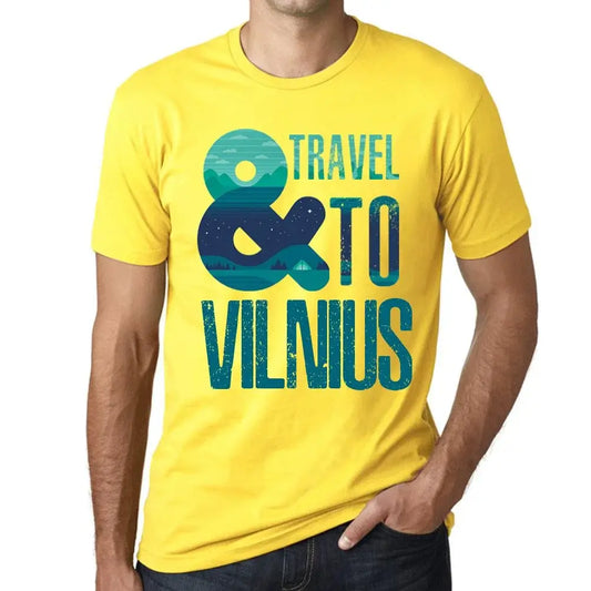 Men's Graphic T-Shirt And Travel To Vilnius Eco-Friendly Limited Edition Short Sleeve Tee-Shirt Vintage Birthday Gift Novelty