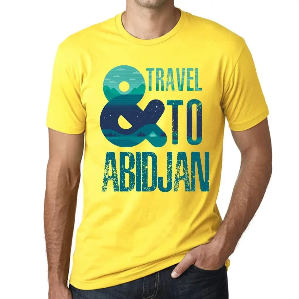 Men's Graphic T-Shirt And Travel To Abidjan Eco-Friendly Limited Edition Short Sleeve Tee-Shirt Vintage Birthday Gift Novelty