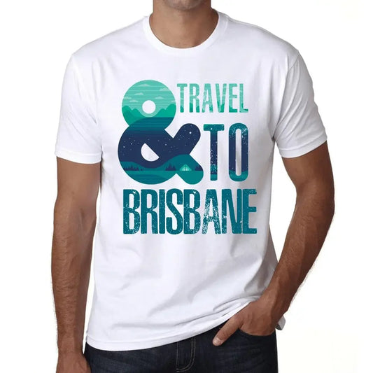 Men's Graphic T-Shirt And Travel To Brisbane Eco-Friendly Limited Edition Short Sleeve Tee-Shirt Vintage Birthday Gift Novelty