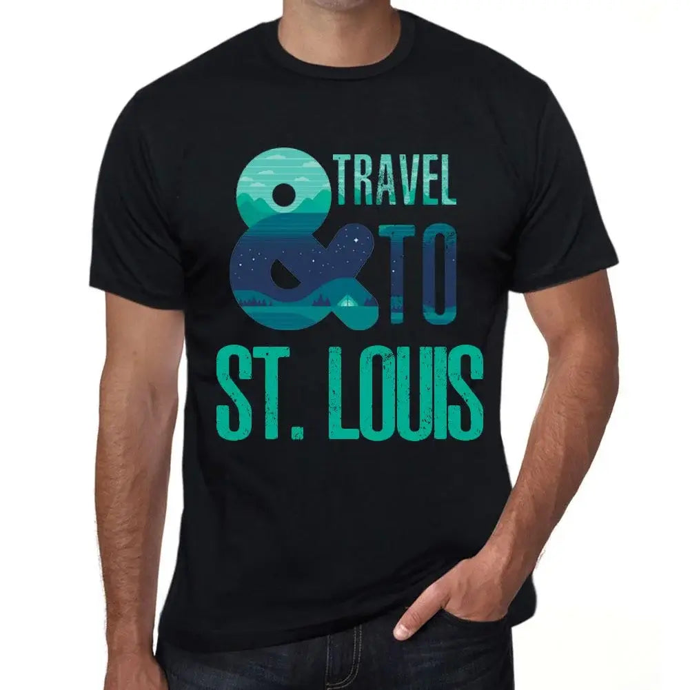 Men's Graphic T-Shirt And Travel To St Louis Eco-Friendly Limited Edition Short Sleeve Tee-Shirt Vintage Birthday Gift Novelty