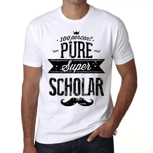 Men's Graphic T-Shirt 100% Pure Super Scholar Eco-Friendly Limited Edition Short Sleeve Tee-Shirt Vintage Birthday Gift Novelty