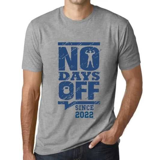 Men's Graphic T-Shirt No Days Off Since 2022 2nd Birthday Anniversary 2 Year Old Gift 2022 Vintage Eco-Friendly Short Sleeve Novelty Tee