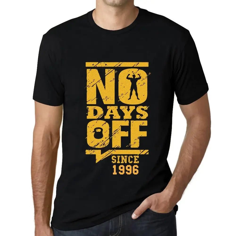 Men's Graphic T-Shirt No Days Off Since 1996 28th Birthday Anniversary 28 Year Old Gift 1996 Vintage Eco-Friendly Short Sleeve Novelty Tee