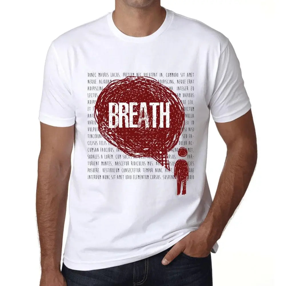 Men's Graphic T-Shirt Thoughts Breath Eco-Friendly Limited Edition Short Sleeve Tee-Shirt Vintage Birthday Gift Novelty