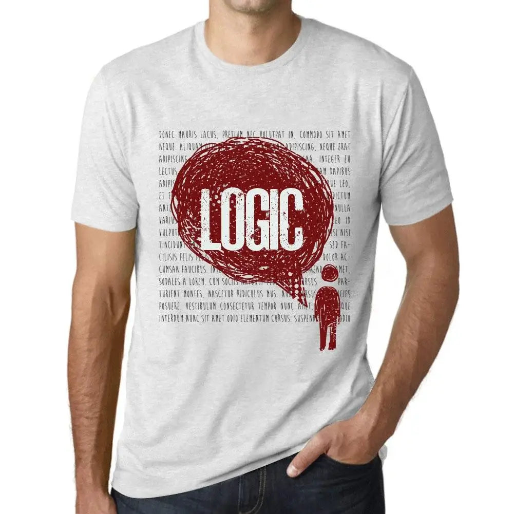 Men's Graphic T-Shirt Thoughts Logic Eco-Friendly Limited Edition Short Sleeve Tee-Shirt Vintage Birthday Gift Novelty