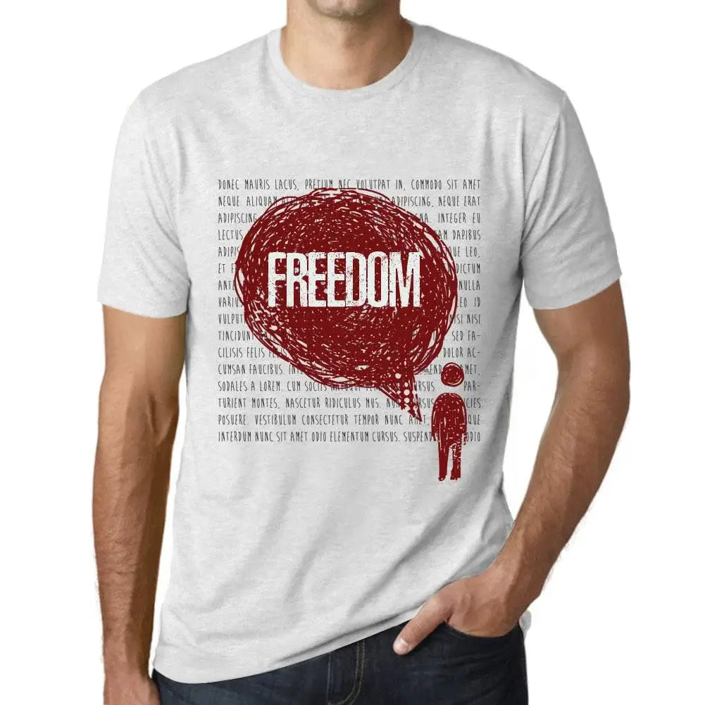 Men's Graphic T-Shirt Thoughts Freedom Eco-Friendly Limited Edition Short Sleeve Tee-Shirt Vintage Birthday Gift Novelty