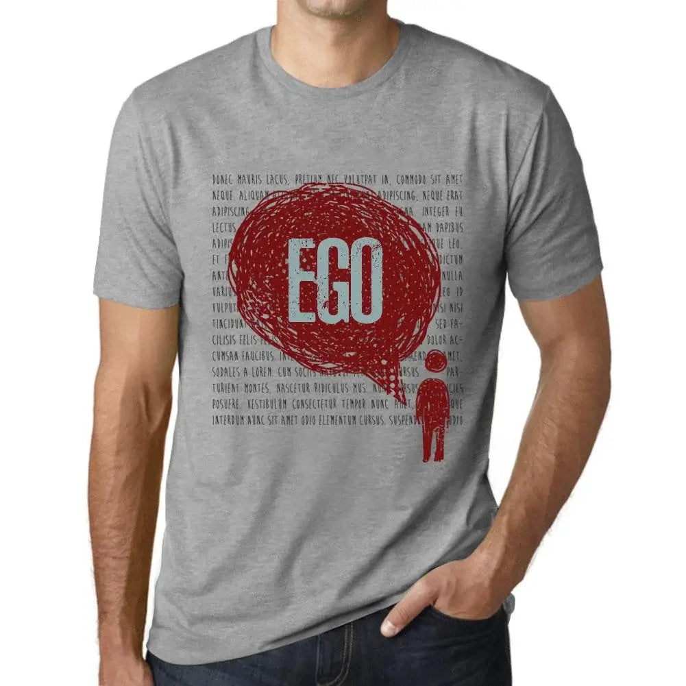 Men's Graphic T-Shirt Thoughts Ego Eco-Friendly Limited Edition Short Sleeve Tee-Shirt Vintage Birthday Gift Novelty