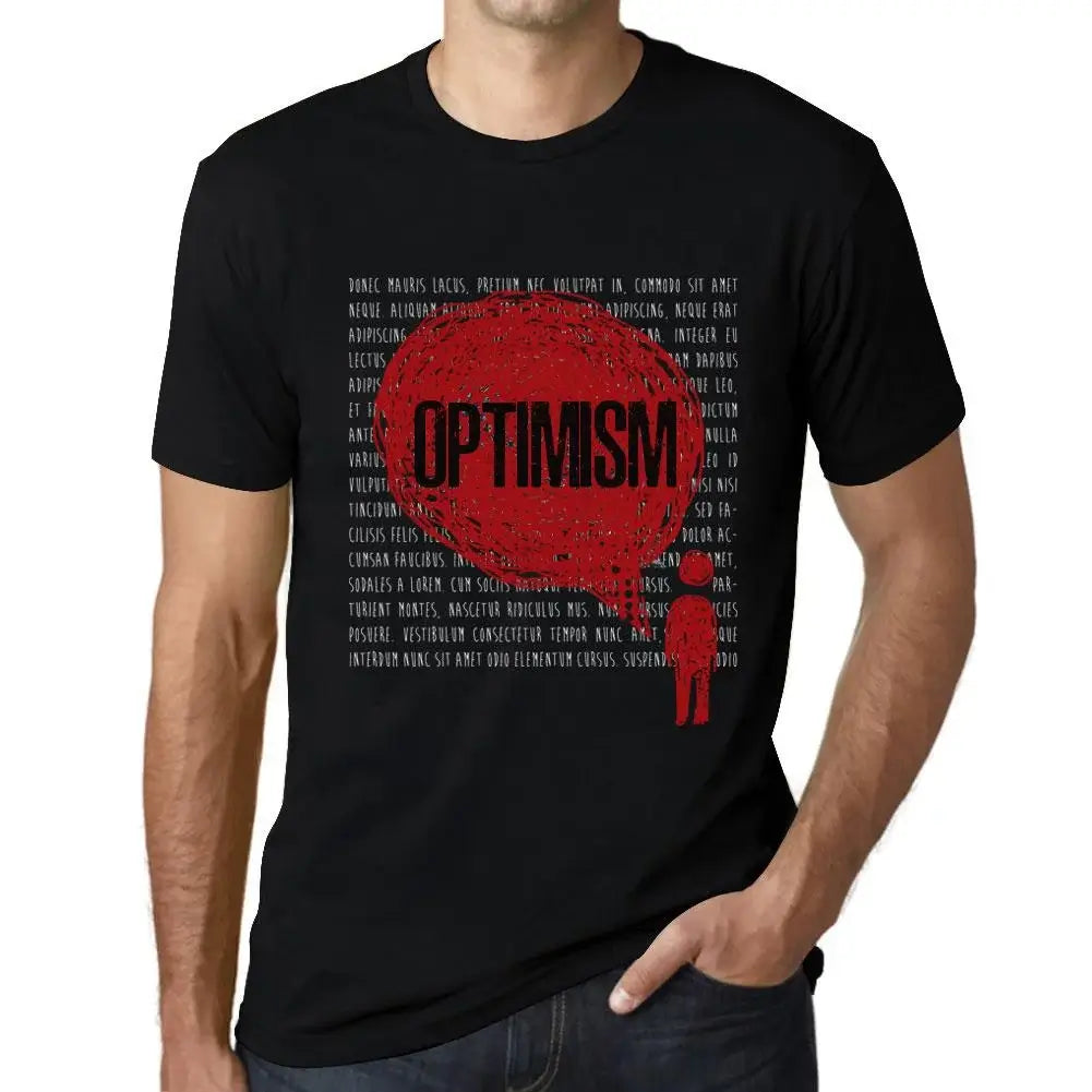 Men's Graphic T-Shirt Thoughts Optimism Eco-Friendly Limited Edition Short Sleeve Tee-Shirt Vintage Birthday Gift Novelty