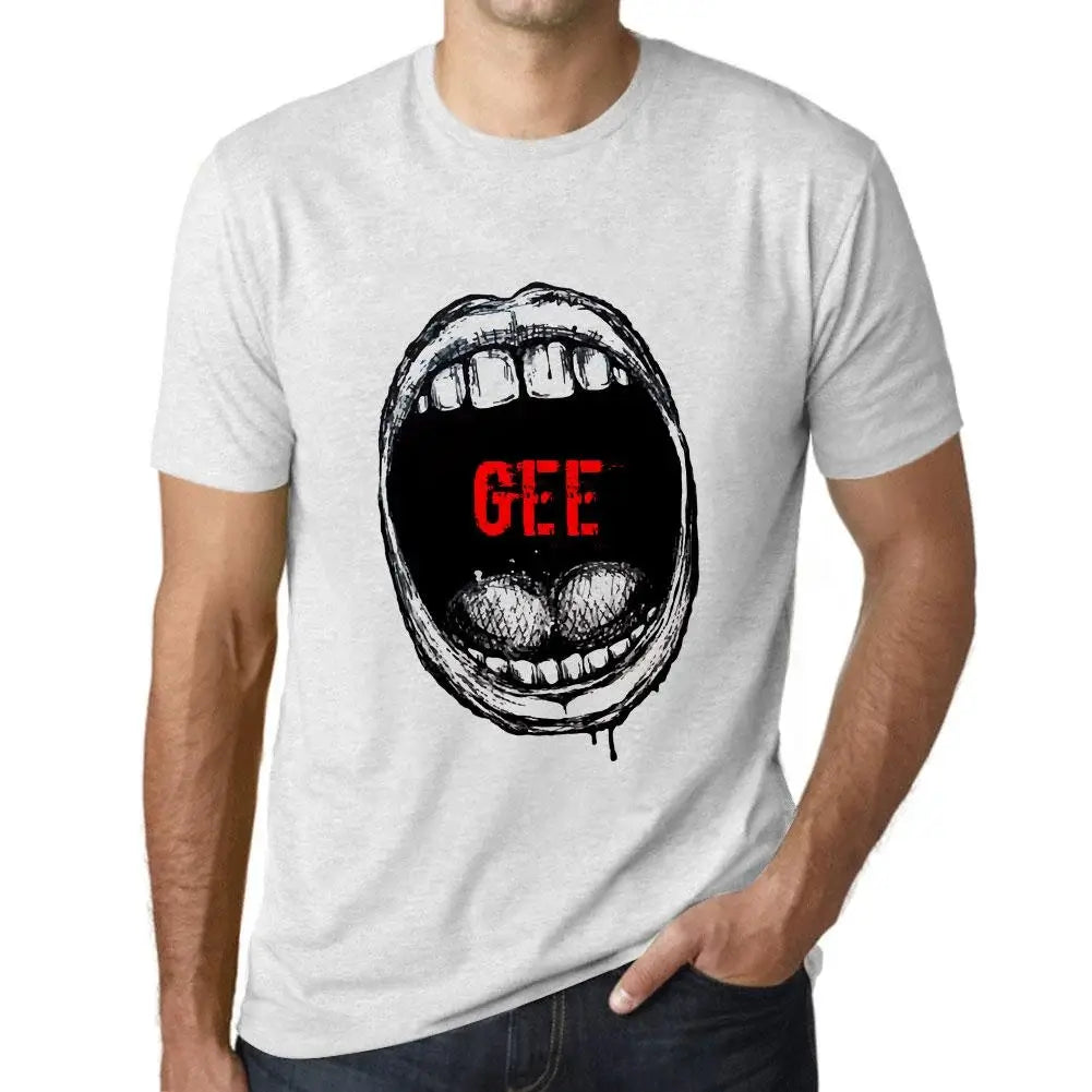 Men's Graphic T-Shirt Mouth Expressions Gee Eco-Friendly Limited Edition Short Sleeve Tee-Shirt Vintage Birthday Gift Novelty