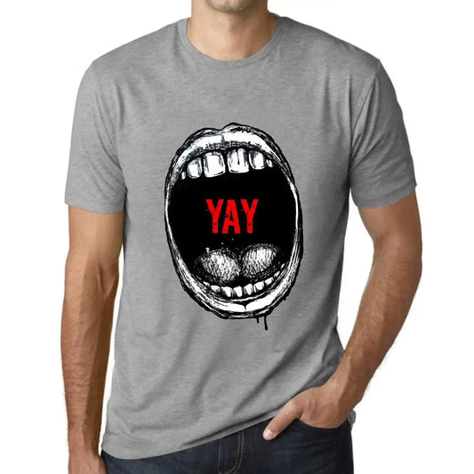 Men's Graphic T-Shirt Mouth Expressions Yay Eco-Friendly Limited Edition Short Sleeve Tee-Shirt Vintage Birthday Gift Novelty
