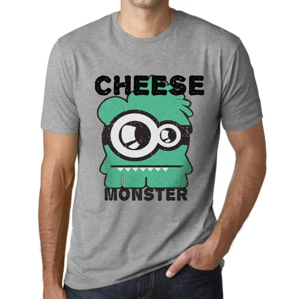 Men's Graphic T-Shirt Cheese Monster Eco-Friendly Limited Edition Short Sleeve Tee-Shirt Vintage Birthday Gift Novelty