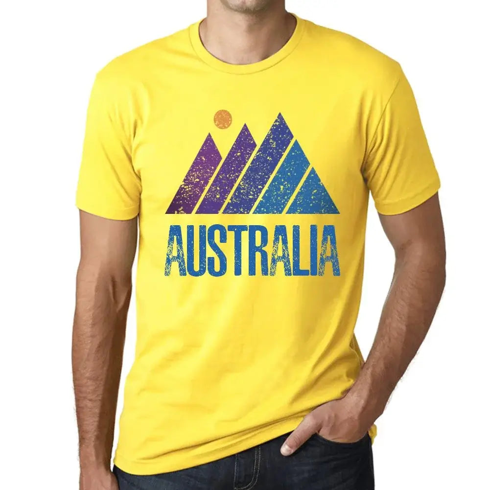 Men's Graphic T-Shirt Mountain Australia Eco-Friendly Limited Edition Short Sleeve Tee-Shirt Vintage Birthday Gift Novelty