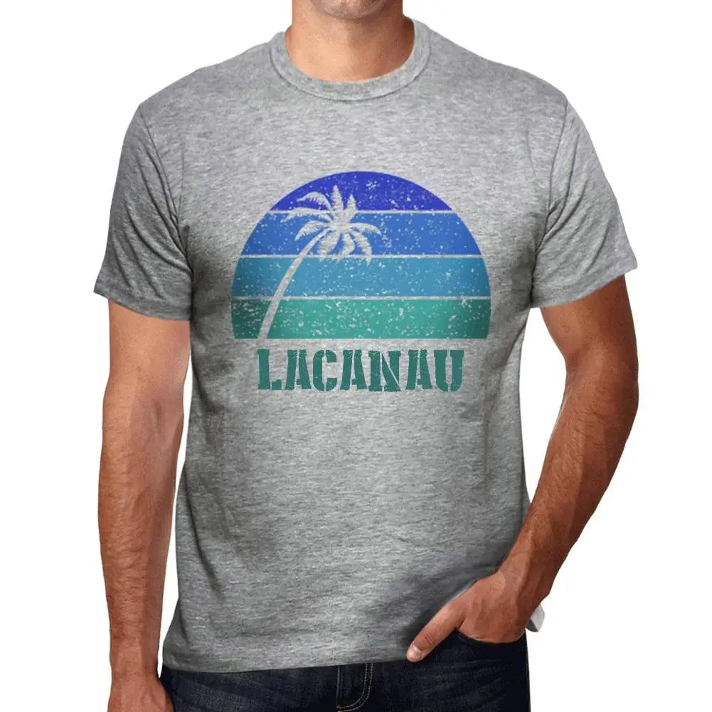 Men's Graphic T-Shirt Palm, Beach, Sunset In Lacanau Eco-Friendly Limited Edition Short Sleeve Tee-Shirt Vintage Birthday Gift Novelty