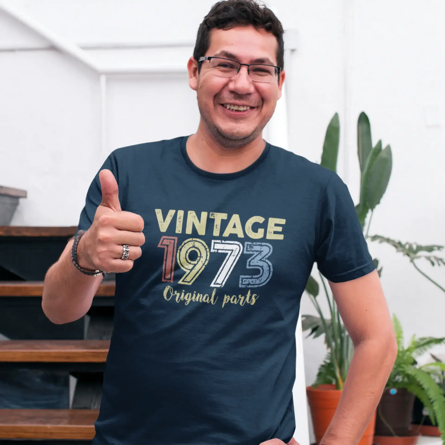 ULTRABASIC - Graphic Printed Men's Vintage 1973 T-Shirt Deep Black