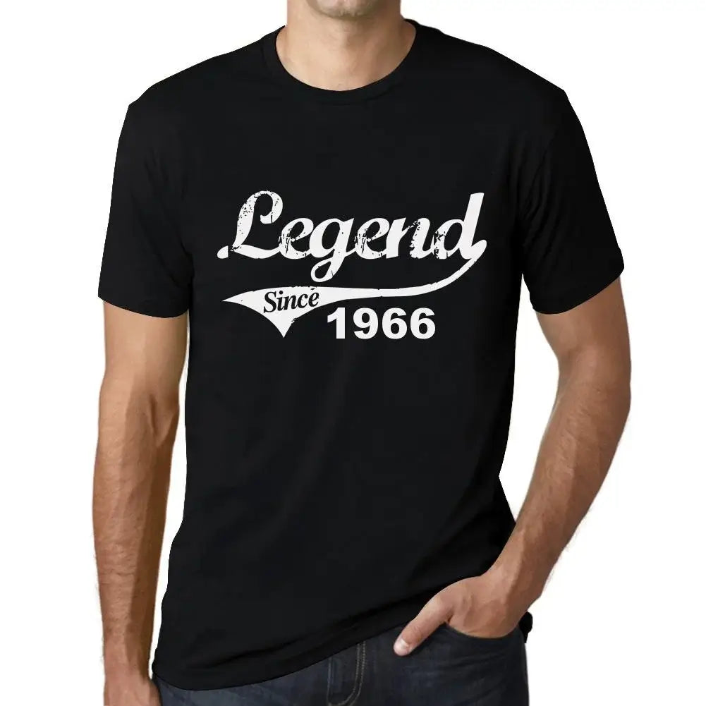 Men's Graphic T-Shirt Legend Since 1966 58th Birthday Anniversary 58 Year Old Gift 1966 Vintage Eco-Friendly Short Sleeve Novelty Tee