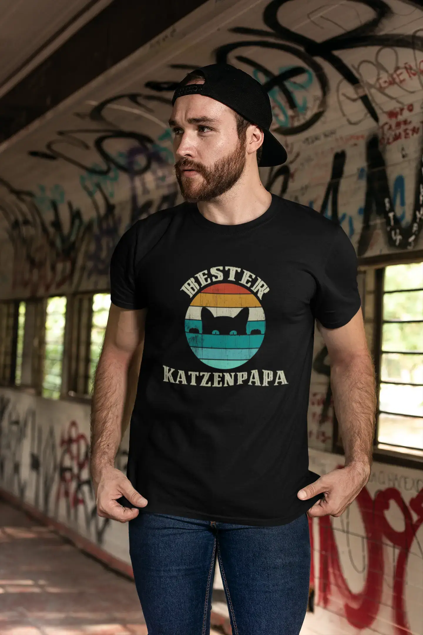 Men's Graphic T-Shirt Bester Katzenpapa Gift Idea