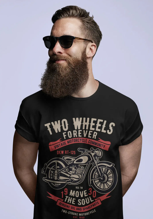 ULTRABASIC Men's Graphic T-Shirt For Motorcyclists - Two Wheels Forever - Move The Soul 1930