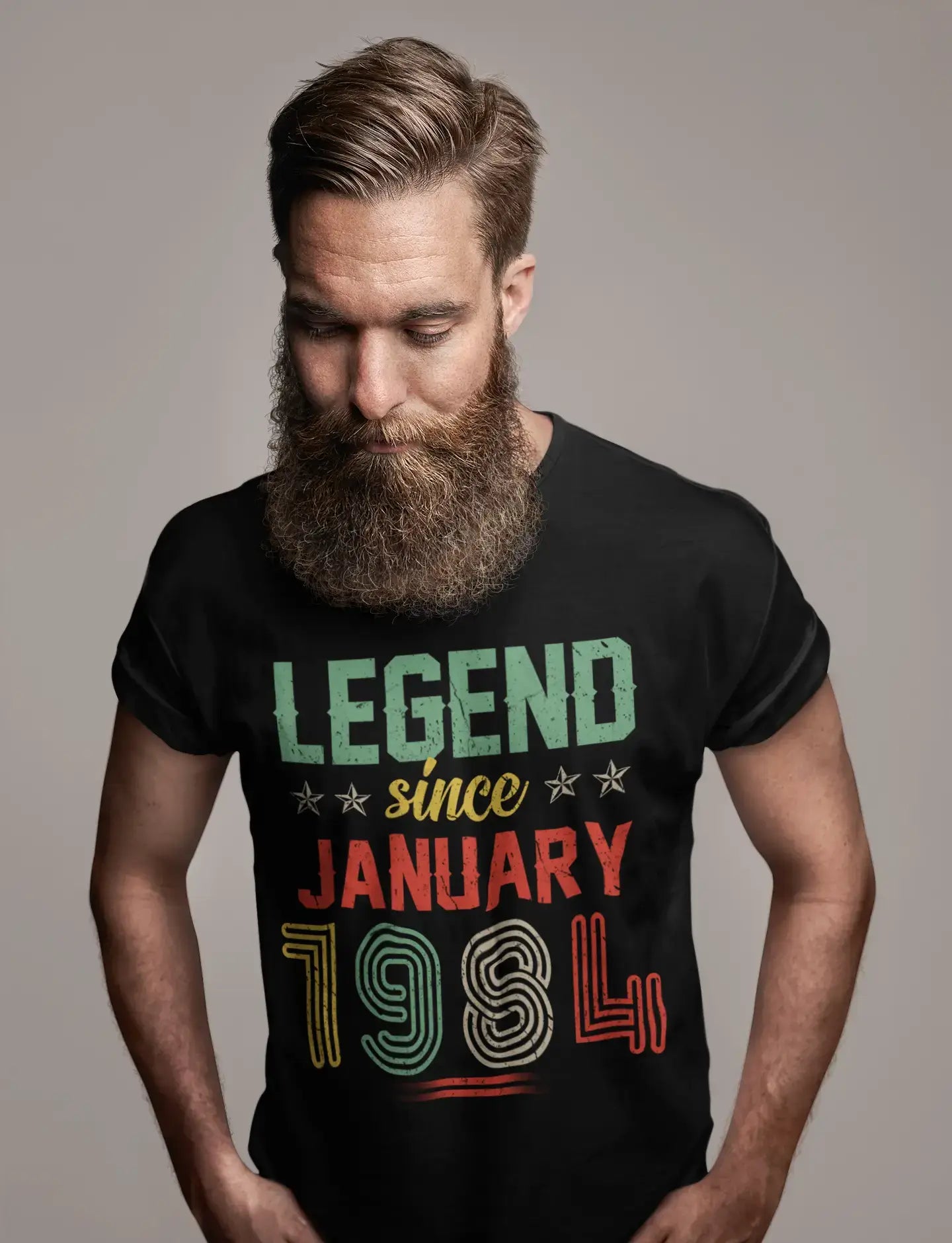 ULTRABASIC Men's T-Shirt Legend since January 1984 - Vintage 37th Birthday Gift Tee Shirt