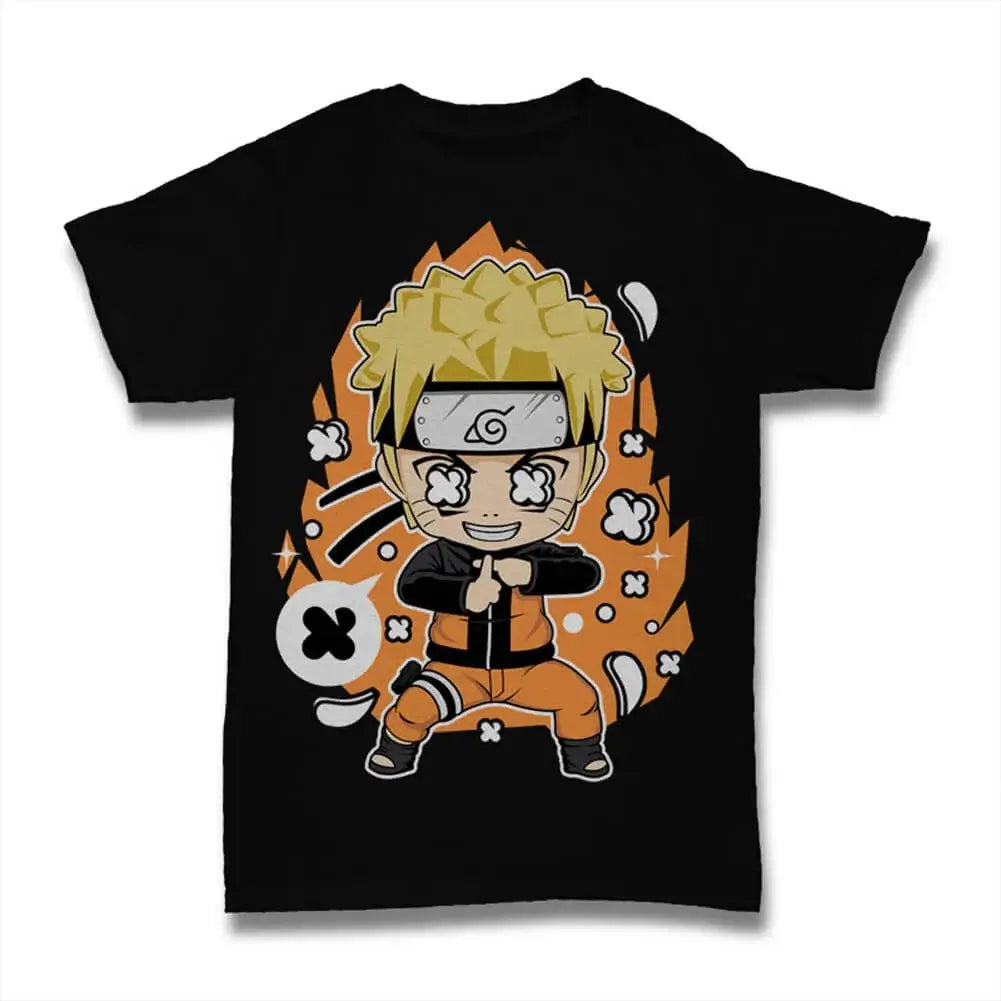 Men's Graphic T-Shirt Japanese Cartoon Shirt - Manga Series - Young Ninja - Anime Eco-Friendly Limited Edition Short Sleeve Tee-Shirt Vintage Birthday Gift Novelty