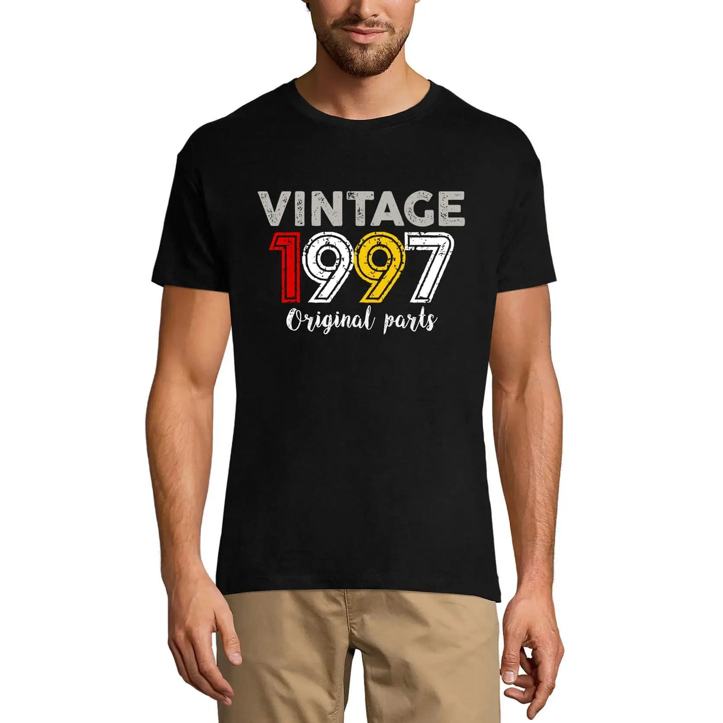 Men's Graphic T-Shirt Original Parts 1997 27th Birthday Anniversary 27 Year Old Gift 1997 Vintage Eco-Friendly Short Sleeve Novelty Tee