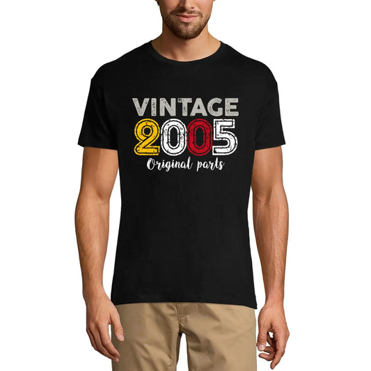 Men's Graphic T-Shirt Original Parts 2005 19th Birthday Anniversary 19 Year Old Gift 2005 Vintage Eco-Friendly Short Sleeve Novelty Tee
