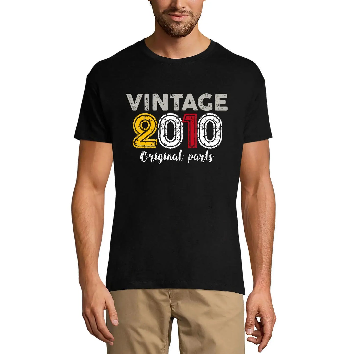 Men's Graphic T-Shirt Original Parts 2010 14th Birthday Anniversary 14 Year Old Gift 2010 Vintage Eco-Friendly Short Sleeve Novelty Tee