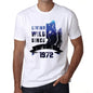 1972, Living Wild Since 1972 Men's T-shirt White Birthday Gift 00508 - ultrabasic-com